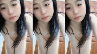 巨乳の日本人の妹が自慰を楽しむ